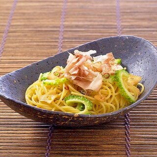 麺つゆが決め手！ゴーヤの和風ペペロンチーノ